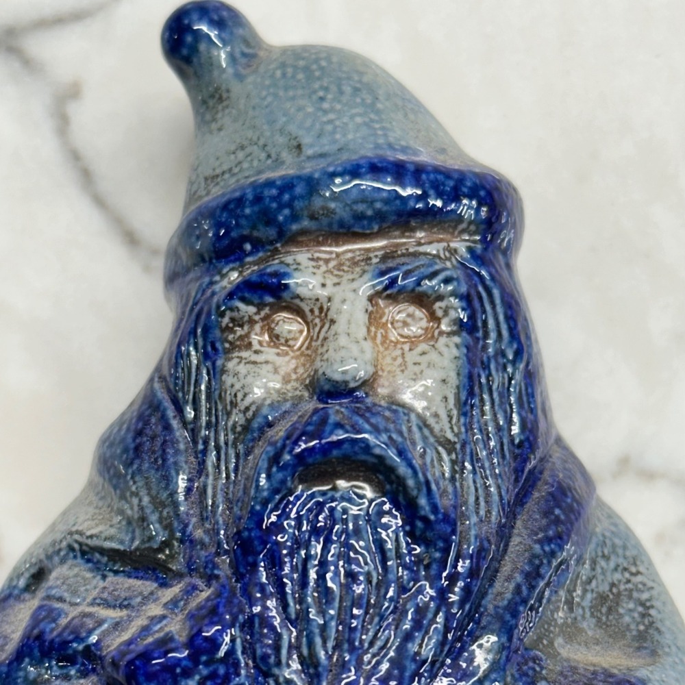 Vintage 1996 Beaumont Brothers Pottery Belsnickle Salt Glaze Santa Figurine 6" - Picture 4 of 7